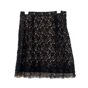 Gibsonlook Gibson x Glam Squad Black Lace Skirt, Small